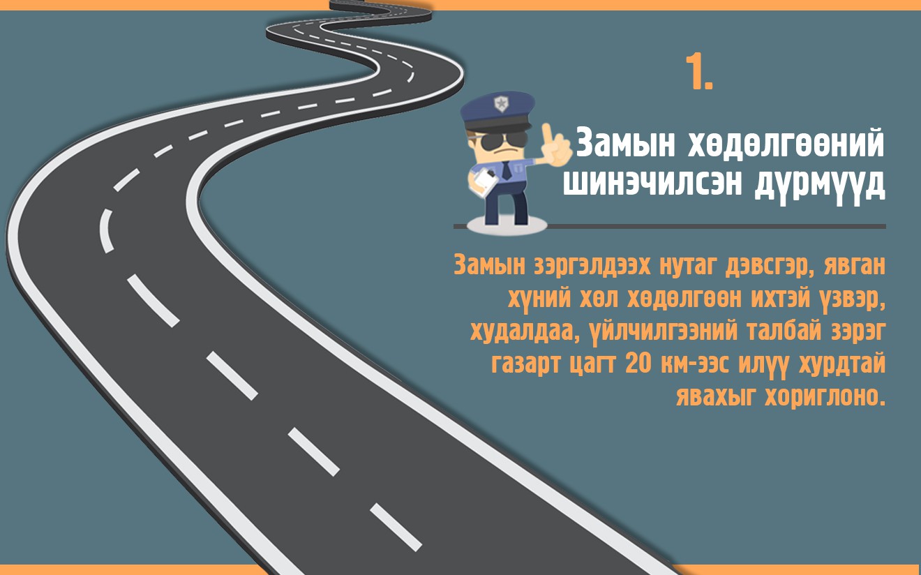 Шинэ дүрэм: Тасархай зураасгүй газар буцаж эргэвэл 50 мянгаар торгож, жолоодох эрхийг дараах тохиолдолд хасна